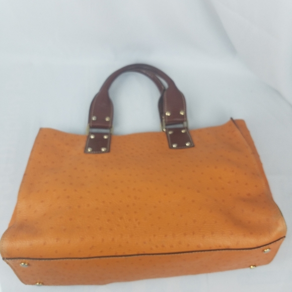 Claudia Firenze Ostrich Textured Italian Leather Bag - Picture 2 of 16